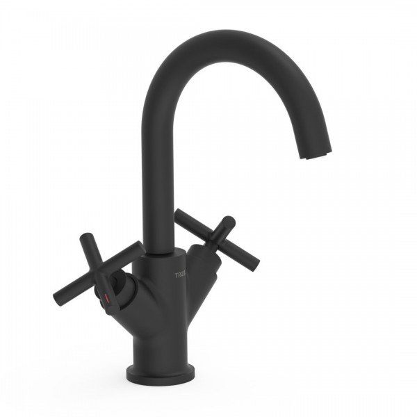 Tres Mont Blanc bateria umywalkowa stojąca czarny mat 28310301NM