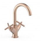 Tres Mont Blanc bateria umywalkowa stojąca złoto różowe mat 28310301OPM