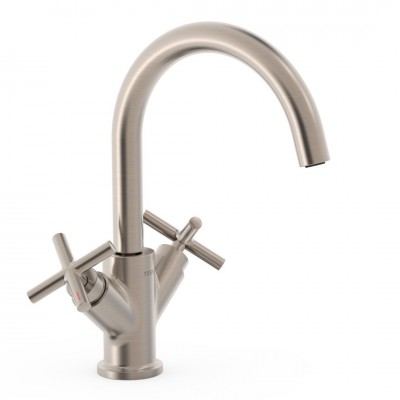 Tres Mont Blanc bateria umywalkowa stojąca stal 28320301AC