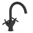 Tres Mont Blanc bateria umywalkowa stojąca czarny mat 28320301NM