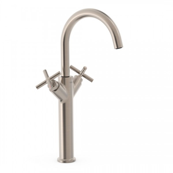 Tres Mont Blanc bateria umywalkowa wysoka stojąca stal 28380301AC