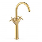 Tres Mont Blanc bateria umywalkowa wysoka stojąca złoty mat 28380301OM