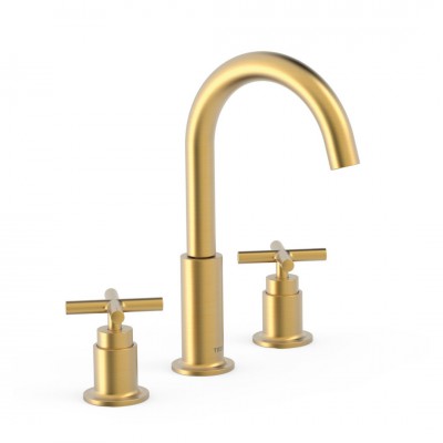 Tres Mont Blanc bateria umywalkowa stojąca 3-otworowa złoty mat 28310501OM