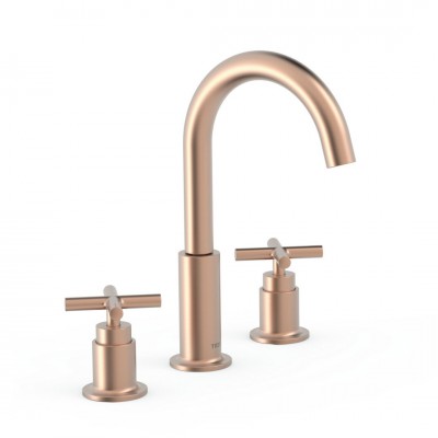 Tres Mont Blanc bateria umywalkowa stojąca 3-otworowa złoto różowe mat 28310501OPM