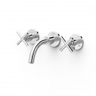 Tres Mont Blanc bateria umywalkowa podtynkowa wylewka 14,8 cm chrom 28330001