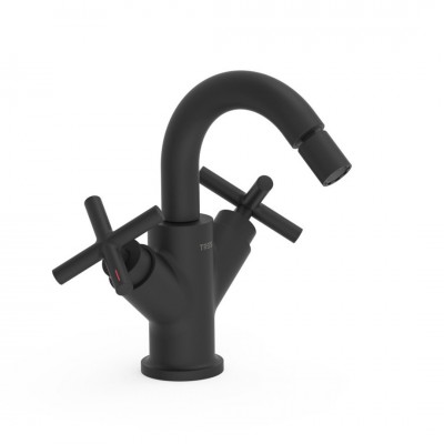 Tres Mont Blanc bateria bidetowa stojąca czarny mat 28312001NM