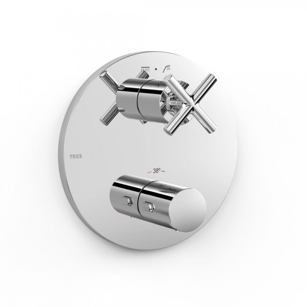 Tres Mont Blanc bateria wannowo-prysznicowa podtynkowa termostatyczna chrom 28325001