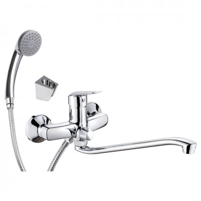 Deante Neo Boro bateria umywalkowa-wannowa ścienna chrom BMO_057M