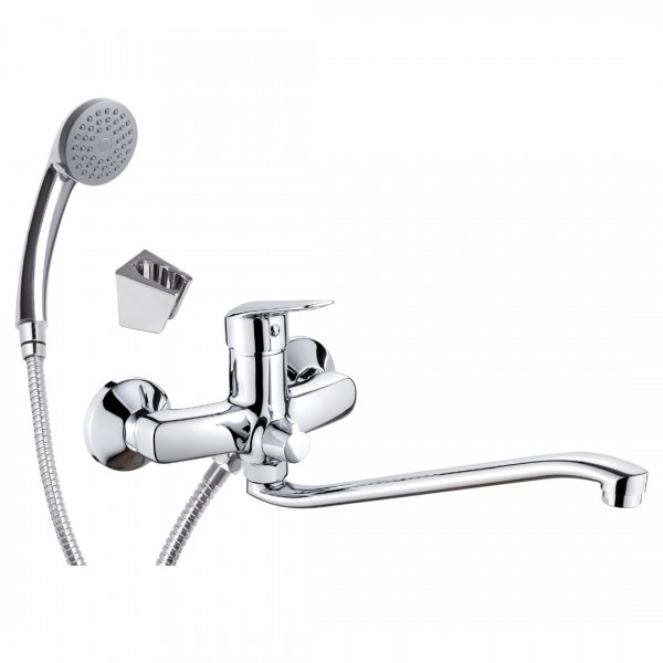 Deante Neo Boro bateria umywalkowa-wannowa ścienna chrom BMO_057M