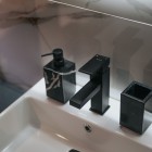 Deante Anemon bateria umywalkowa stojąca czarny mat BBZ_N20M