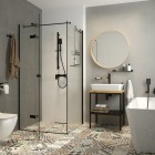 Deante Anemon bateria umywalkowa stojąca wysoka czarny mat BBZ_N20K