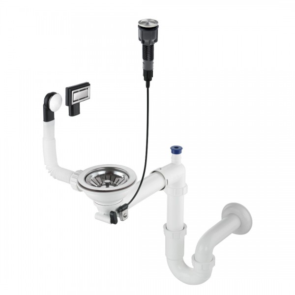 Deante Space Saver syfon do zlewozmywaka granitowego stal ZXY_9982