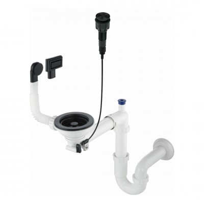 Deante Space Saver syfon do zlewozmywaka granitowego czarny mat ZXY_N982