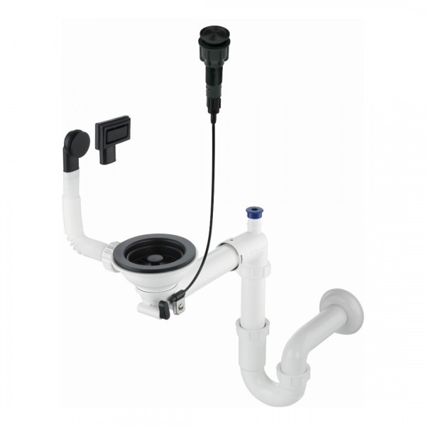 Deante Space Saver syfon do zlewozmywaka granitowego czarny mat ZXY_N982