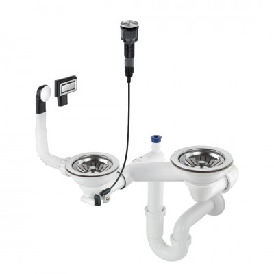 Deante Space Saver syfon do zlewozmywaka granitowego stal ZXY_9983