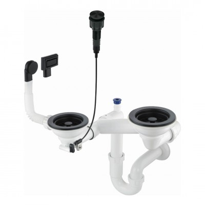 Deante Space Saver syfon do zlewozmywaka granitowego czarny mat ZXY_N983