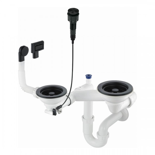 Deante Space Saver syfon do zlewozmywaka granitowego czarny mat ZXY_N983