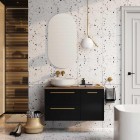 Elita Meble Kwadro Plus Black komoda z koszem 40 cm 167652