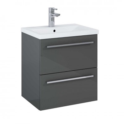 Elita Meble Kwadro Plus Anthracite zestaw szafka z umywalką 50 cm 166948