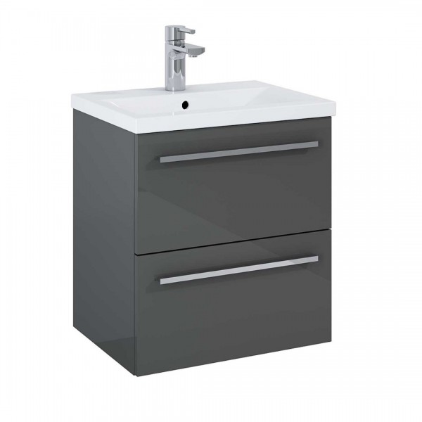 Elita Meble Kwadro Plus Anthracite zestaw szafka z umywalką 50 cm 166948