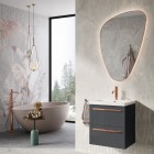 Elita Meble Kwadro Plus Anthracite zestaw szafka z umywalką 50 cm 166948