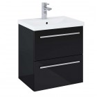 Elita Meble Kwadro Plus Black zestaw szafka z umywalką 50 cm 167649