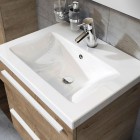 Elita Meble Kwadro Plus zestaw łazienkowy 50 cm umywalka z szafką dąb canela 168963