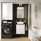Elita Meble Kwadro Plus White zestaw szafka z umywalką 50 cm + blat 168443