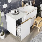 Elita Meble Look White komoda z koszem szer. 40 cm 167309