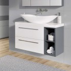 Elita Meble Piato umywalka nablatowa 73x38 cm biała 145041