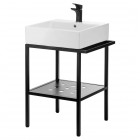 Deante Temisto umywalka nablatowa z konsolą łazienkową 56x40 cm CDTS6U4S