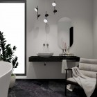 Elita Meble ElitStone konsola 120x46 cm marmur marquina czarny mat 167489