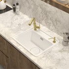 Deante Momi zlewozmywak granitowy 50x44 cm alabaster ZKM_A103