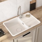 Deante Momi zlewozmywak granitowy 78x50 cm alabaster ZKM_A113