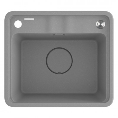 Deante Momi zlewozmywak granitowy 50x45 cm szary metalik ZKM_S103
