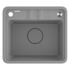 Deante Momi zlewozmywak granitowy 50x45 cm szary metalik ZKM_S103