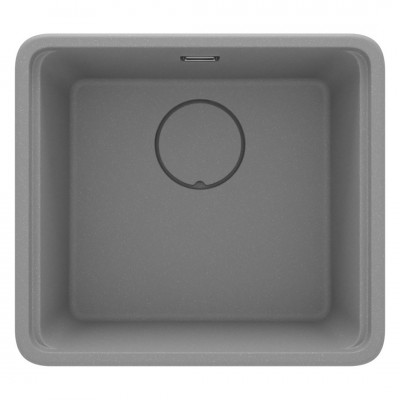 Deante Momi zlewozmywak granitowy 50x45 cm szary metalik ZKM_S10A