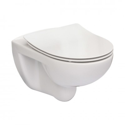 Roca Victoria miska WC wisząca Rimless z deską wolnoopadającą Slim A34H398000