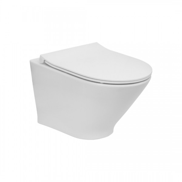 Roca Gap Round Compacto miska WC wisząca Rimless z deską WC wolnoopadającą Slim A34H0N3000