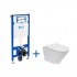 Roca Gap Round Compacto zestaw podtynkowy + miska WC RImless z deską wolnoopadającą Slim A893104480