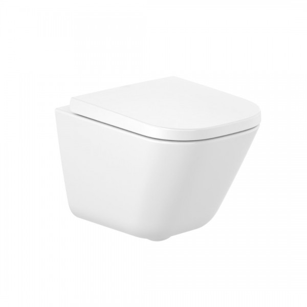 Roca Gap Square Compacto miska WC wisząca Rimless biała Supraglaze® A34647AS00