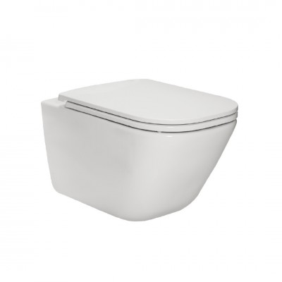 Roca Gap Square miska WC wisząca Rimless z deską WC wolnoopadającą Slim A34H470000