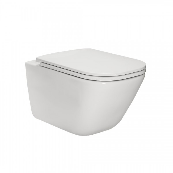 Roca Gap Square miska WC wisząca Rimless z deską WC wolnoopadającą Slim A34H470000