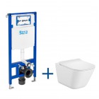 Roca Gap Square zestaw podtynkowy + miska WC RImless z deską wolnoopadającą Slim A893104500