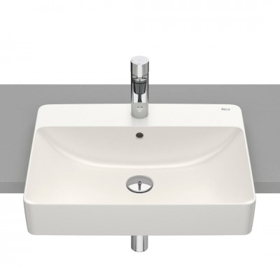 Roca Inspira Square umywalka półblatowa 55x42 cm beżowy A32753S650