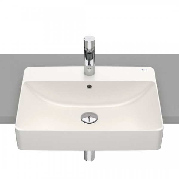 Roca Inspira Square umywalka półblatowa 55x42 cm beżowy A32753S650