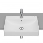 Roca Inspira Square umywalka półblatowa 55x42 cm biały mat A32753S620