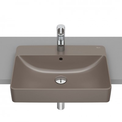 Roca Inspira Square umywalka półblatowa 55x42 cm cafe A32753S660