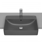 Roca Inspira Square umywalka półblatowa 55x42 cm onyks A32753S640