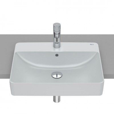 Roca Inspira Square umywalka półblatowa 55x42 cm perła A32753S630